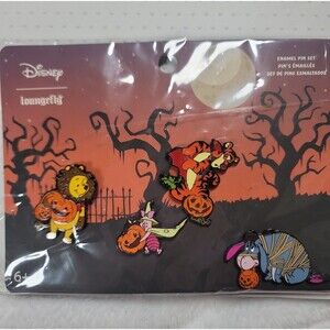Loungefly Disney Winnie the Pooh and Friends Halloween 4 pin set.